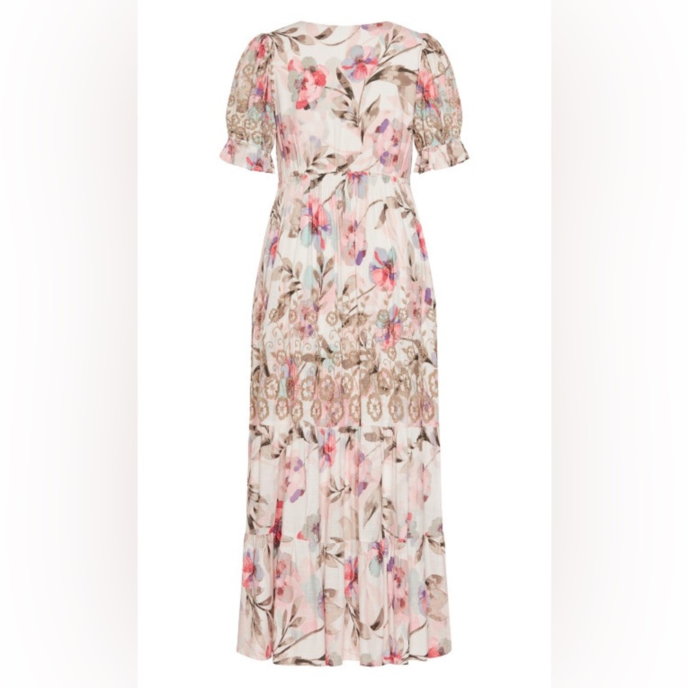 Avenue - ARNA YORK - Emelia Print Maxi Dress - garden Size: 26/28 3X - Picture 5 of 5